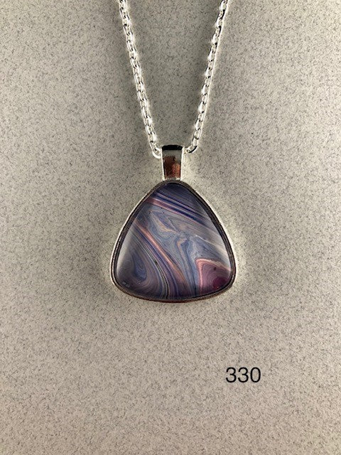 Original Acrylic and Glass Pendant - Handcrafted and One-of-a-Kind (#330)