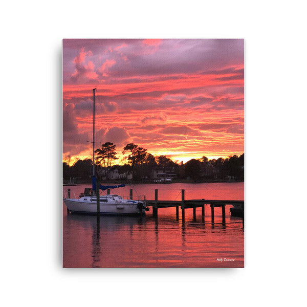 Virginia Sunset - Original Photo on Canvas by Holly Simmons